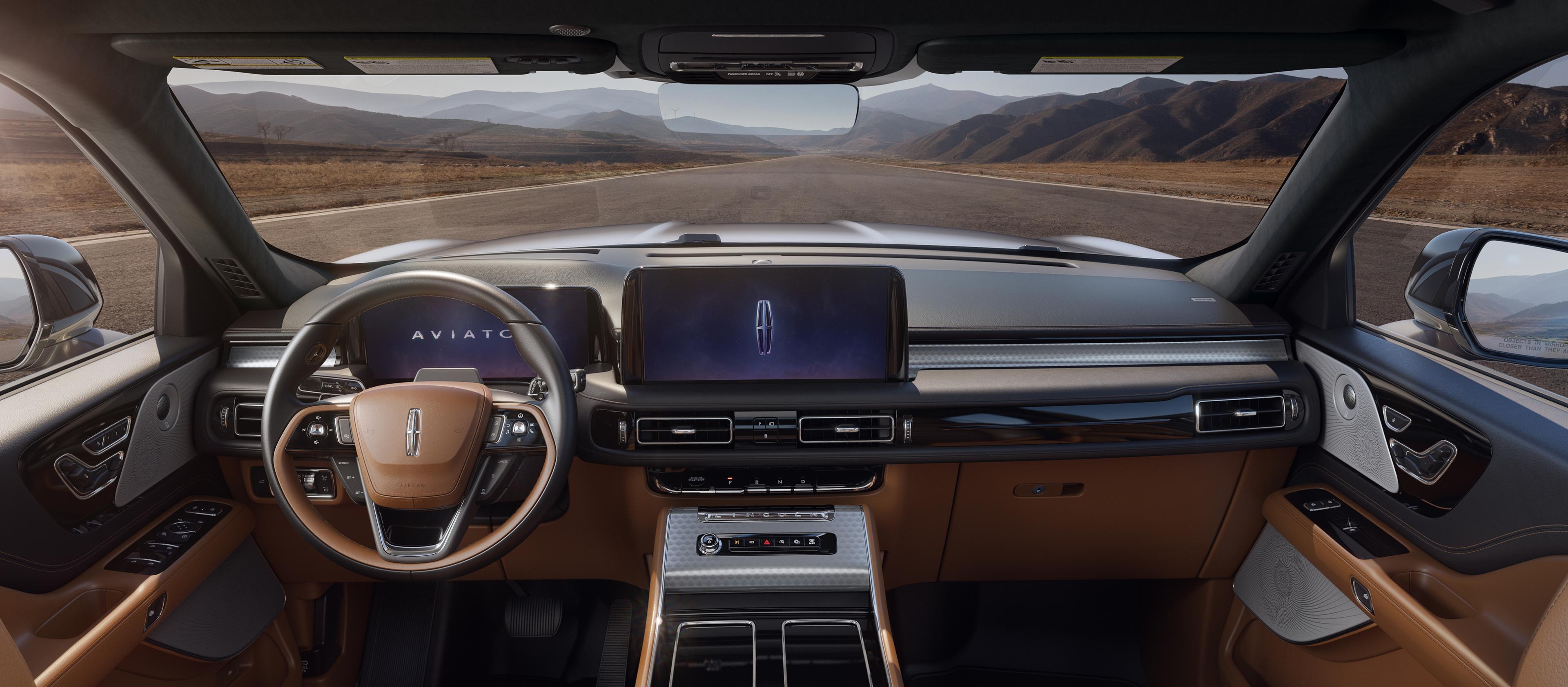 L’intérieur du VUS Aviator® Lincoln Black Label 2026 est présenté selon la thématique Flight