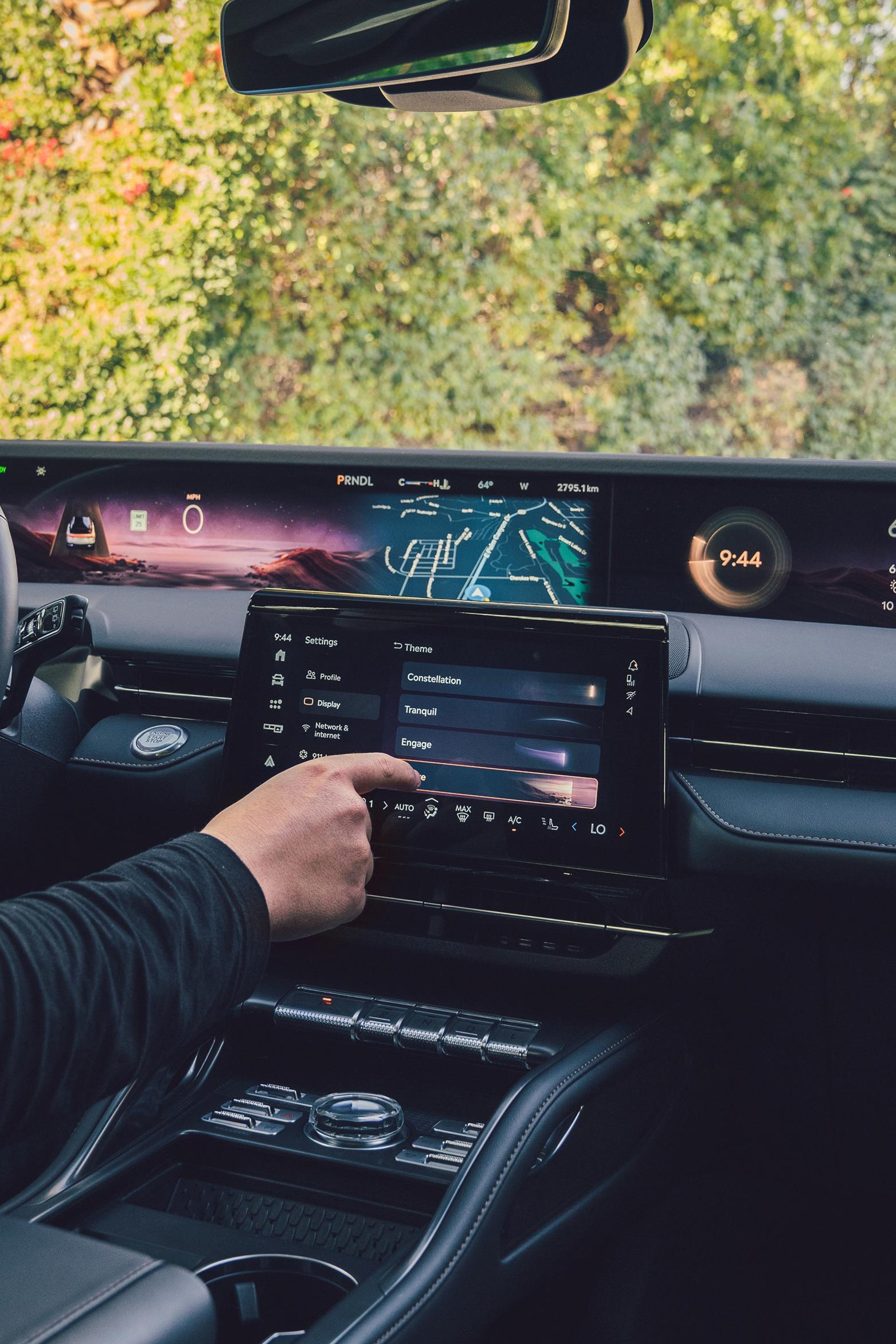 L'intérieur d'un véhicule Lincoln